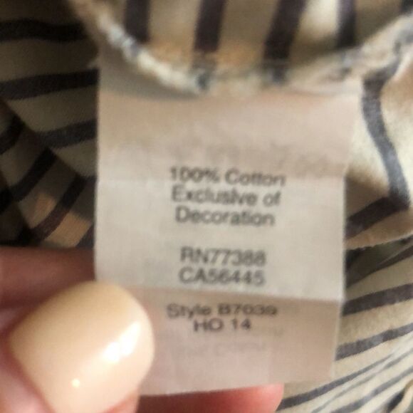 J.CREW 100% COTTON PULLOVER LIGHTWEIGHT BLOUSE RED WHITE AND BLUE SIZE SMALL - Picture 8 of 8